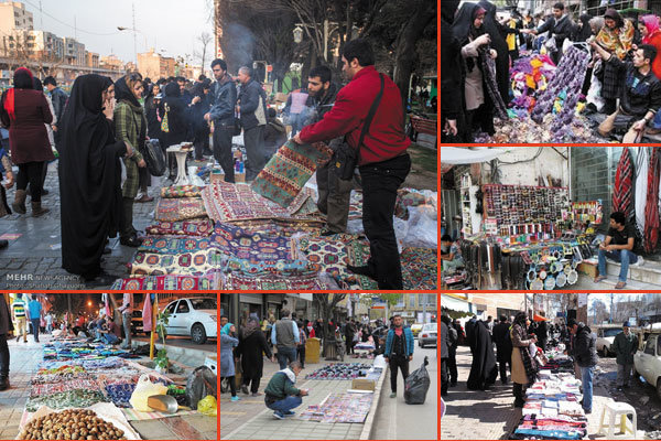 ساماندهی دستفروشان در معابر شهر بومهن