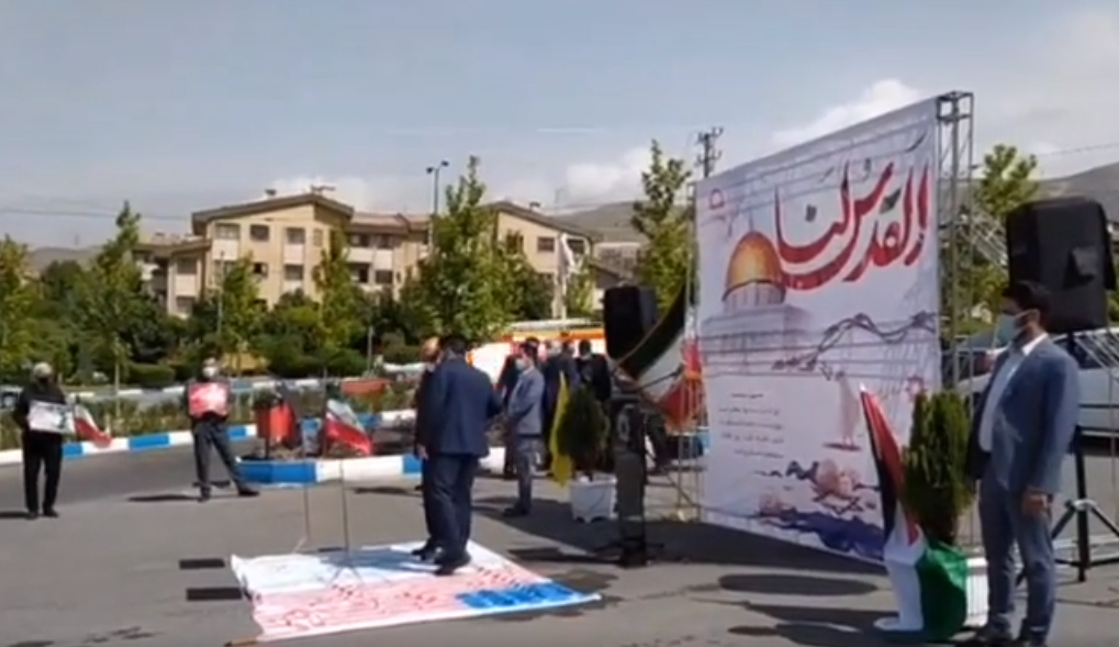 مراسم نمادین روز جهانی قدس با حضور خودجوش مردم پردیس برگزار شد